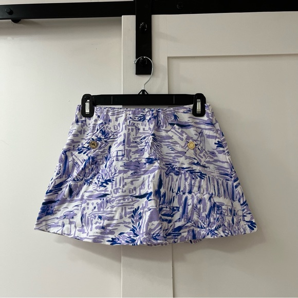 Lilly Pulitzer XXS Madison Skort in "Lilac Verbena Rock the Dock" - Picture 2 of 2